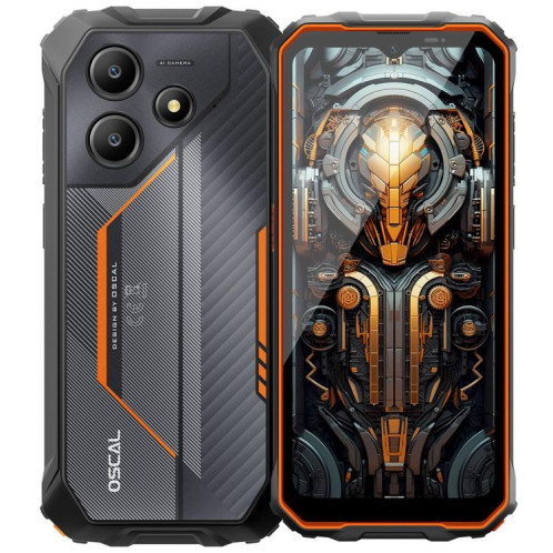  Blackview Oscal Marine 2, 8 Go + 256 Go, écran 6,56 pouces, Android 15, processeur Unisoc UMS9230E T615 Octa Core, réseau : 4G, OTG, NFC (Orange) SB933E1049-333